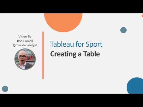 Creating a simple table in Tableau