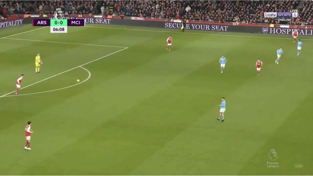 Arsenal in standard 4+1 (4 defenders and pivot)